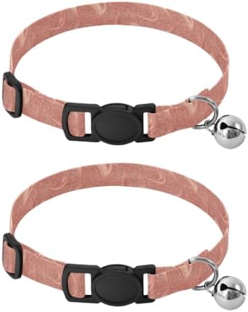 Rose Gold Gradients Comfortable Cat Collar, 2 Pack Cat Collar Breakaway with Bell