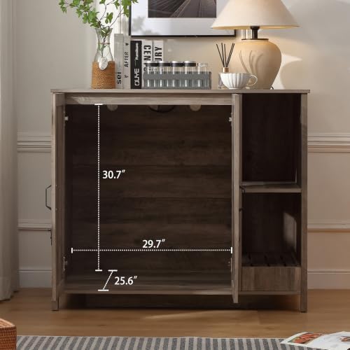 FOREST GRAVITY Extra Large Litter Box Cabinet for Self-Cleaning Litter Box