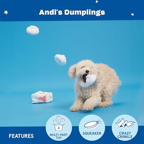 BarkBox Andi's Dumplings 4-in-1 Interactive Plush Dog Toy