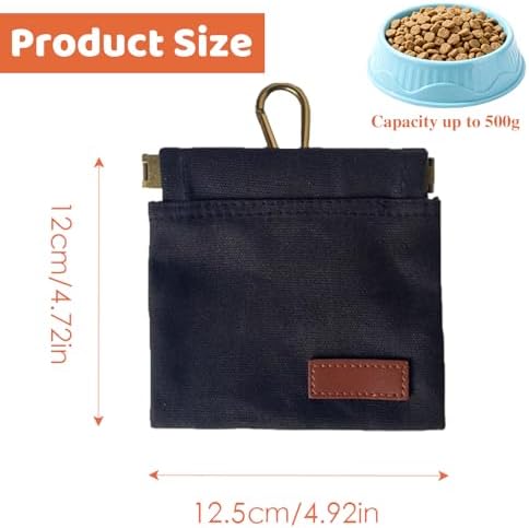 Custom Dog Treat Pouch with Image Logo Name,Portable Puppy Dog Training Treat Bag,Self-Closing Pet Feed Snack Reward,Hand Free Dog Walking Bag with Carabiner