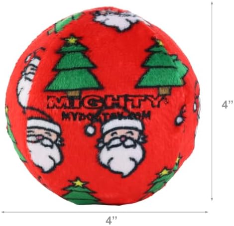 MIGHTY Tuffy 2 Pack Medium Ball Ultra Durable Plush Dog Toy