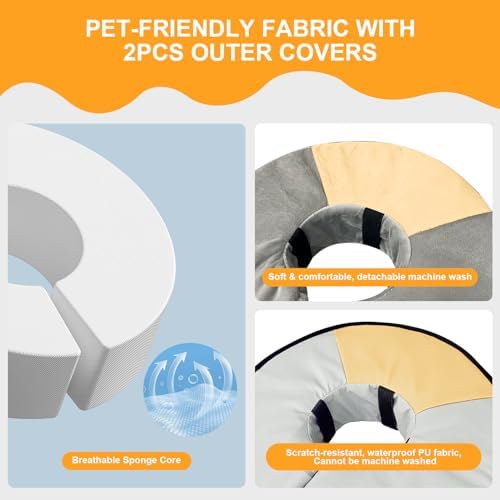 Sponge Core Dog Cone Collar to Stop Licking for Surgery Recovery