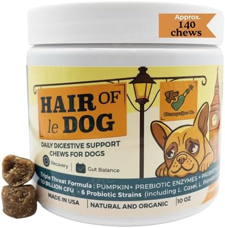 Hair of Le Dog, Canine Probiotic Digestive Support Daily Chews, 140 ct