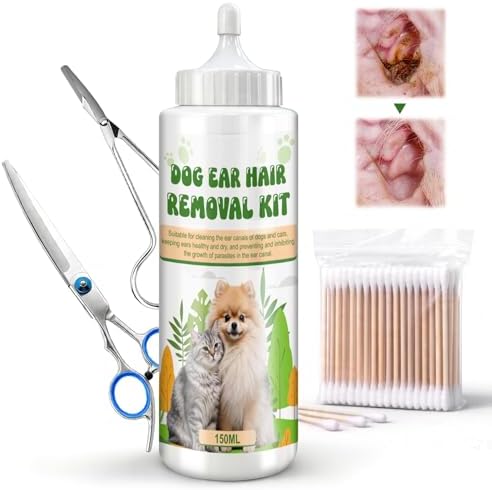 Dog Ear Powder for Hair Removal, Remove Ear Hair and Reduce Ear Wax, Odor