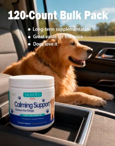 Calming Chews for Dogs with L‑Theanine & Chamomile,120ct