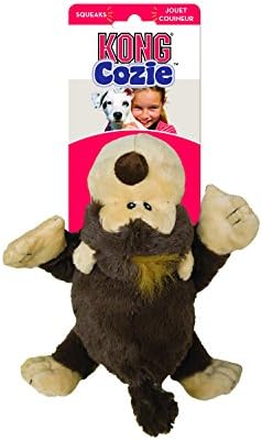 KONG Cozie Funky Monkey, Squeaky Plush Dog Toy, for Medium Dogs