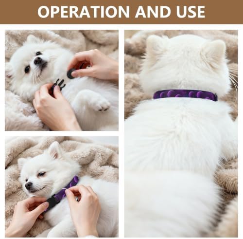 Cosmic Scene Purple Planets Cat Collar Breakaway with Bell 2 Pack Puppy Collar Adjustable Length 10.6" to 17.1"