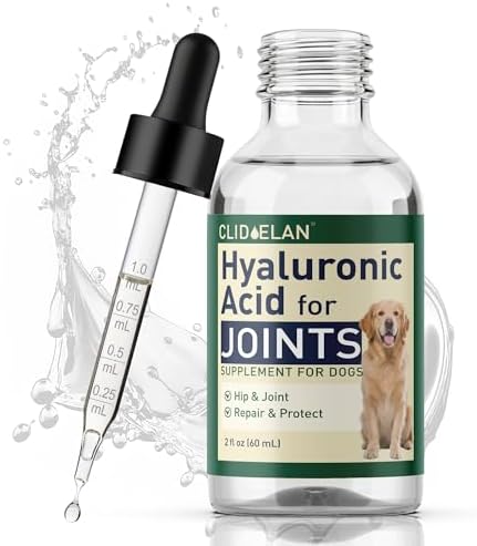 Hyaluronic Acid for Dogs – Liquid Joint Supplement for Dogs Supporting Mobility, Cartilage & Flexibility – Dog Joint Supplement for Joints, Skin, Coat & Eye Hydration – Pure, High-Molecular HA Drops