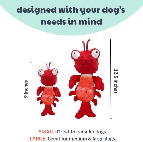 Huxley & Kent Slappies Plush Dog Toy, Claude Lobster, Large