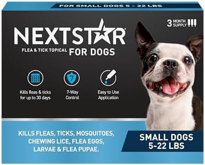 NextStar Flea & Tick Topical Dogs Small, 7-Way, 3-Month