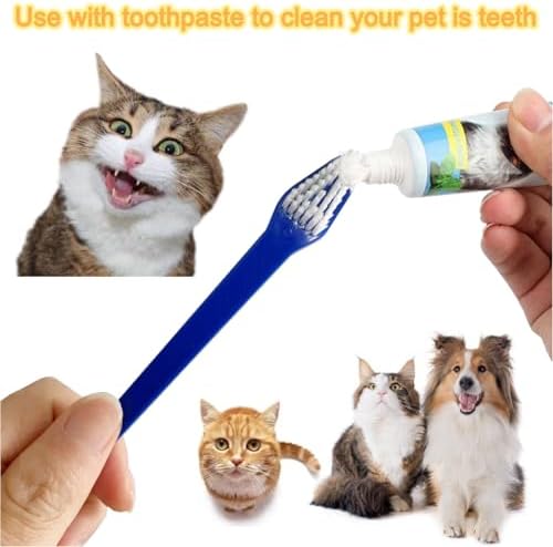Dog Toothbrush Set of 8 – Dual Headed Dental Hygiene Brushes for Small to Large Dogs, Easy Teeth Cleaning & Dental Care,Dog Tooth Brushes for Small to Large Dogs, Cats, and Most Pets