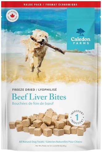 Caledon Farms, Value Pack Freeze Dried Beef Liver Bites, 12.5 oz, Freeze Dried Dog Treats
