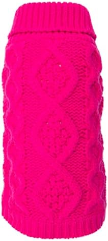 THE WORTHY DOG Sleeveless Pullover Pet Sweater,for Medium Dogs, Pink