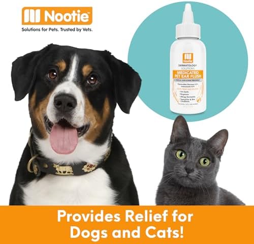 Nootie Dermatology Solutions- Ear Flush for Dogs & Cats, 4 oz