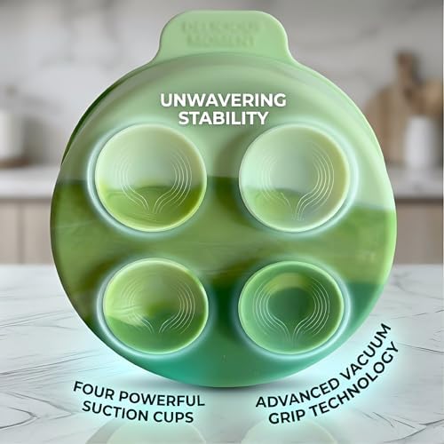Silicone Slow Feeder Dog Bowl, Ombre Puzzle Maze with 4 Suction Cups, Flexible Travel Bowl for Fast Eaters (Yellow)