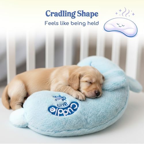 Race&Herd CuddleBun Heartbeat Puppy Toy Sleep Aid — Cuddler Pillow (Sky)