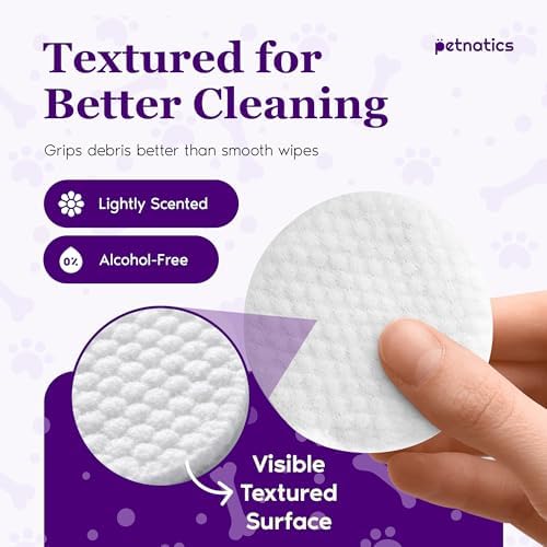 Gentle Guard Dog Ear Wipes with Aloe and Chamomile | Helps Remove Dirt & Wax Buildup | Dog Ear Cleaner Wipes | Alcohol-Free & Pet Safe | Pre-Soaked & Textured Pads | 100 Count 1 Pack