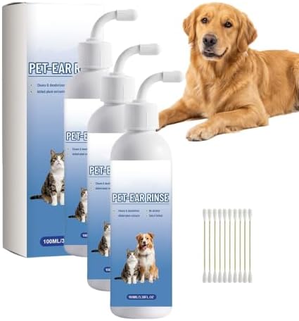 MENDED Pet Ear Cleaner for Dogs & Cats, Gentle Ear Wash, 100 mL, 3 PCS