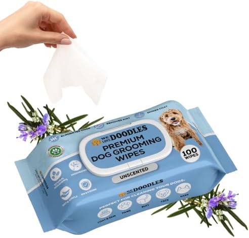 Dog Wipes, Deodorizing & Cleaning, Unscented, Made in USA, 100 Count