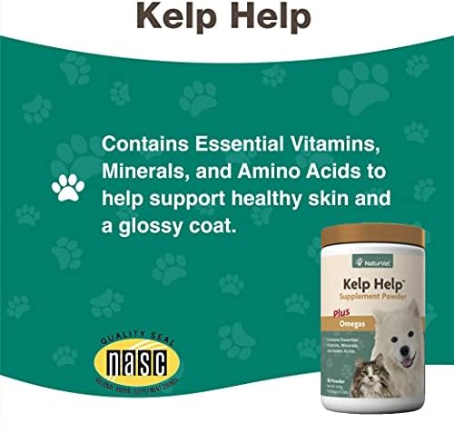 NaturVet Kelp Help Plus Omegas Skin and Coat Supplement for Dogs - 1 Pound