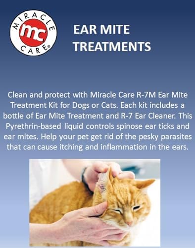 Miracle Care Ear Mite Treatment and Ear Cleaner for Dogs, 1 Ounce Bottles