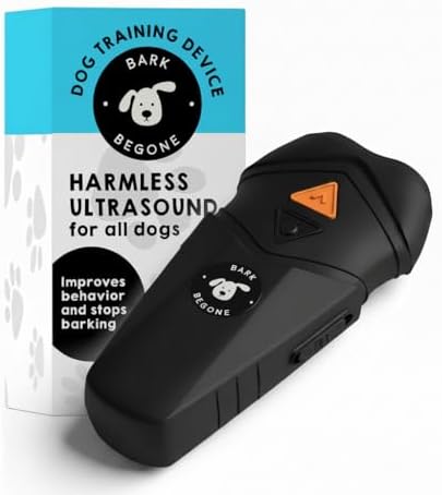 Ultrasonic Dog Bark Deterrent & Behavior Corrector - Stop Barking, Jumping, Aggression Without Yelling - Just Point & Press! Backed by Kevin Harrington from Shark Tank (Black Rechargeable)