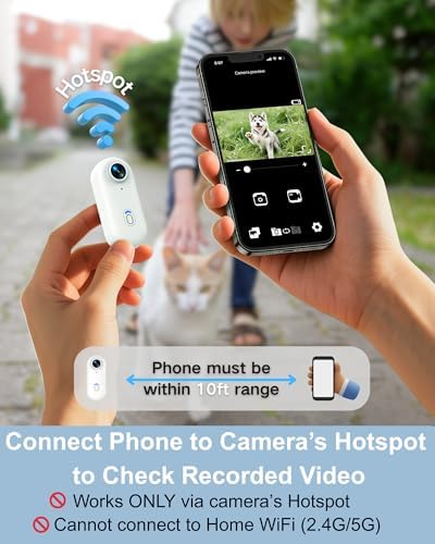 Cat Camera Collar with APP, 1080P HD Pet POV Video Recording
