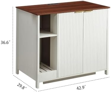 Forest Gravity Extra Large Litter Box Cabinet for Self-Cleaning Litter Box