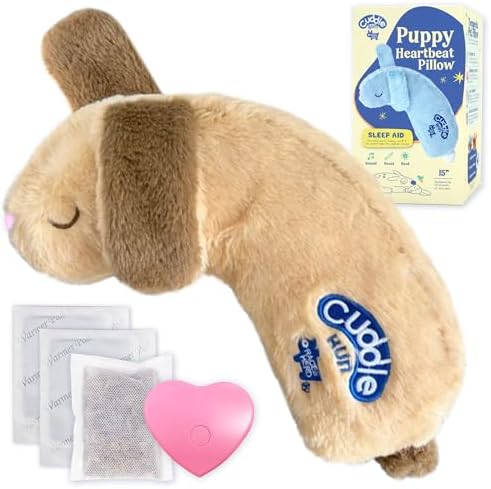Race&Herd CuddleBun Heartbeat Puppy Toy Sleep Aid — Cuddler Pillow (Beige)