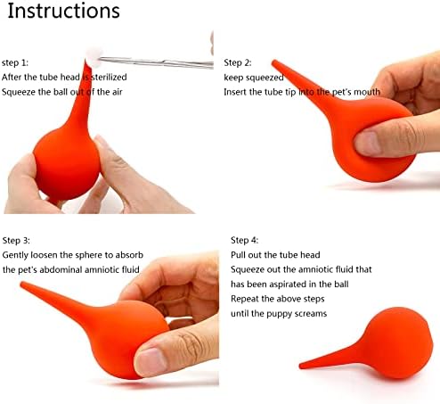 Manual Amniotic Fluid Suction Device Canine Pet Puppy Dog for Cat Choking Pumping Delivery Nasal Home Clinic Supp