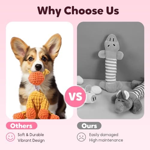 2026 New Dog Toys, Indestructible Plush Dog Toy for Aggressive Chewers, Interactive Squeaky Soft Puppy Chew Toy, Durable Teething Toys for Small Medium Large Dogs (Green)