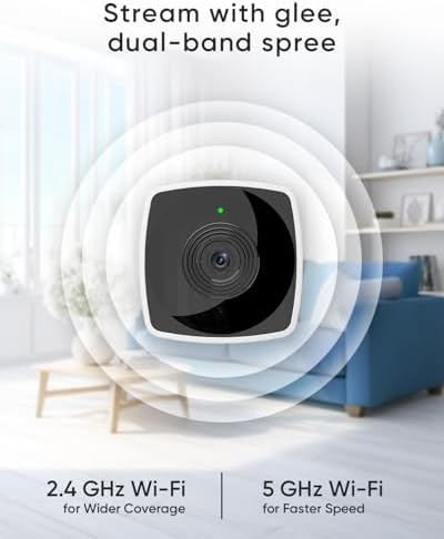 blurams Cameras for Home Security 5GHz, 2K Indoor Camera, Pet Camera with Phone App, AI Motion Detection, 2-Way Audio, Compatible with Alexa&Google Assistant, 4-Pack
