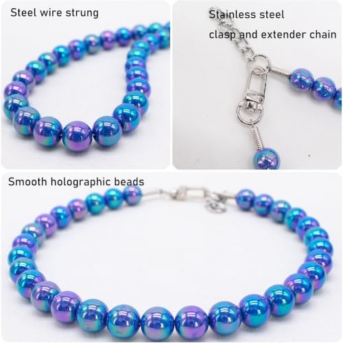Big Pearl Dog Collar,Strong Stainless Steel Wire Rope