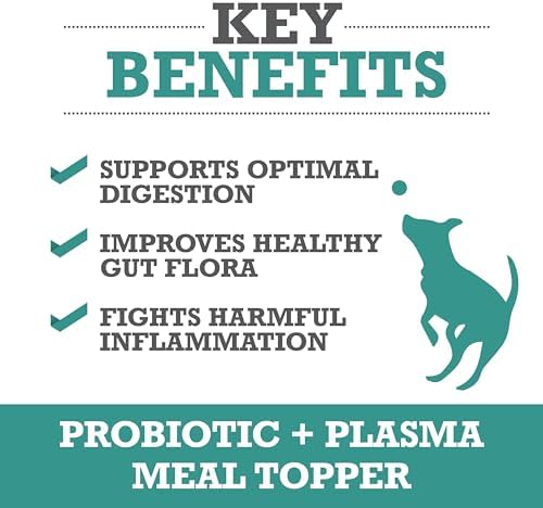 WINPRO Dog Probiotic Powder Meal Topper, Spray Dried Plasma with Prebiotics and Probiotics for Digestive Support and Gut Health for Dogs, All Breeds, Ages, and Sizes, 60 Scoops, Made in USA