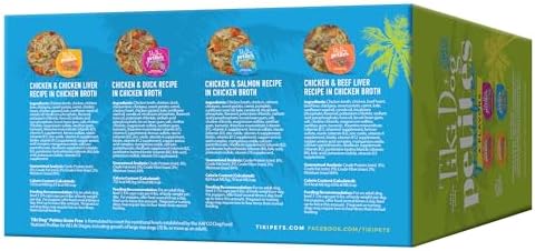 Tiki Dog Petites Grain Free, Variety Pack, Nutrient Dense Meat, Wet Dog Food for Small Breed Dogs and All Life Stages, 3 oz. Cans, Pack of 10