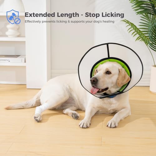 Avont Breathable Dog Recovery Cone Collar, Alternative Elizabeth Cone, S