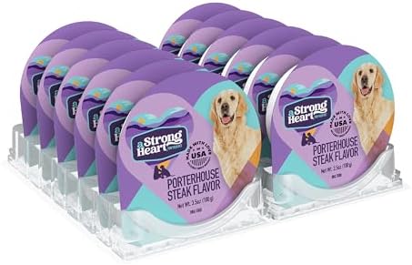 A Strong Heart Porterhouse Steak Flavor Dog Food Cups, 3.5oz, 12-Pk