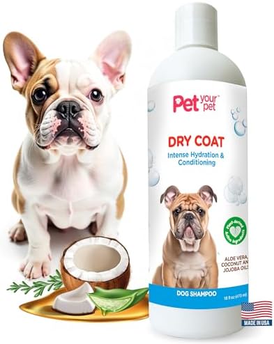 Natural Dog Shampoo for Dry Coats, 16 Fl Oz