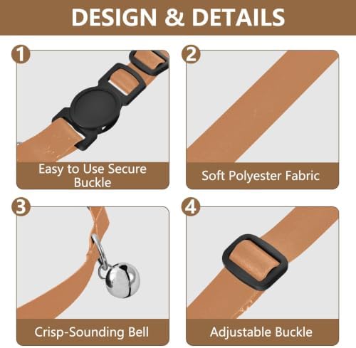 2 Pack Dog Collar Yellow Orange Gradient Small Dog Collar with Bell, Adjustable Length 10.6" to 17.1"
