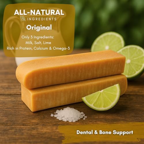 Majestic Pet Himalayan All-Natural Cheese Dog Chews - Long Lasting Dental Chew for Dogs - Healthy Pet Treats with Beneficial Ingredients (Dental & Bone Support, Large, 20 Pack)