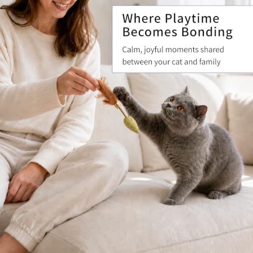 HomeLife Pet Snuggler Cat Toy – 100% Natural Silvervine Cat Toy, Handmade Farm-to-Toy Interactive Cat Toy for Comfort, Play, Chewing & Indoor Cat Enrichment