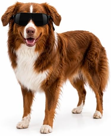 G010 Dog Pet Costume Prop Aviator Sunglasses Medium Breeds 20-40 lbs (2-Pack Aviator Black + Sports Turbo Black)