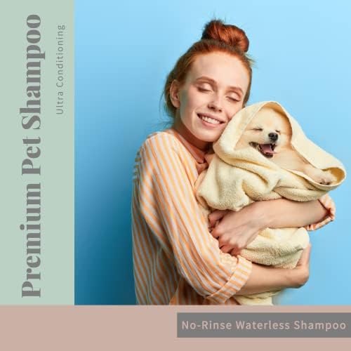 Begley's No Rinse Waterless Pet Shampoo, Bathless Cleaning, Deodorizing, and Odor Removal for a Shiny, Fresh Smelling Coat - Effective for Dogs, Puppies, and Cats - Fresh Oatmeal Mango Scent