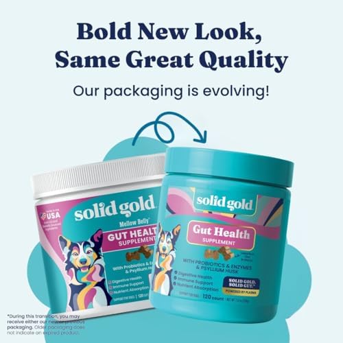 Solid Gold Dog Probiotics Chews for Digestive Health & Gut Support, 120ct