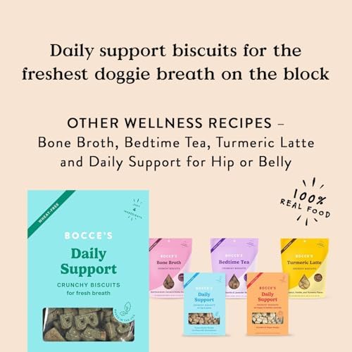 Bocce's Bakery Daily Breath Support Dog Biscuit Treat Bundle, 14oz (2 Pack)
