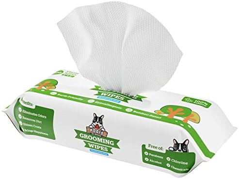 Pogi's Grooming Wipes Home & Travel Bundle - 100-Count Grooming Wipes for Home and 120-Count Packs for Travel