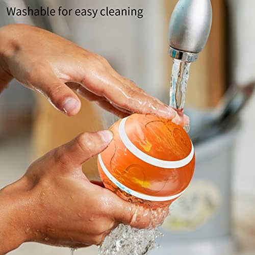 Ball Toy for Dogs, Waterproof Interactive Dog Toys Ball, Automatic Moving Dog Toy for Keep Them Busy, Remote Control Shaking Pet Balls, USB Rechargeable (Yellow,No Remote Control)