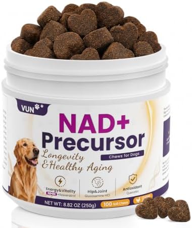 VUN Senior Dog NAD+ Longevity Supplement,NMN Healthy Aging Chews for Dogs