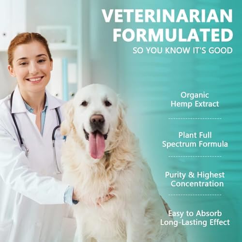 (2 Pack) Max Potency Hemp Oil for Dogs & Cats - Help Anxiety Stress Pain Inflammation Arthritis Aggressive Relax Sleep Allergies Seizures Relief - Treats Chews Joint & Hip - Organic Pet Calming Drops
