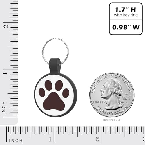 QR Code Cat Tag, Modifiable Pet Online Profile Page, Multiple Emergency Contact, Silent Silicone, Lightweight, No Jinging, Collar Accessories, QR Cat ID Tag (Small Breeds - 1", Black)